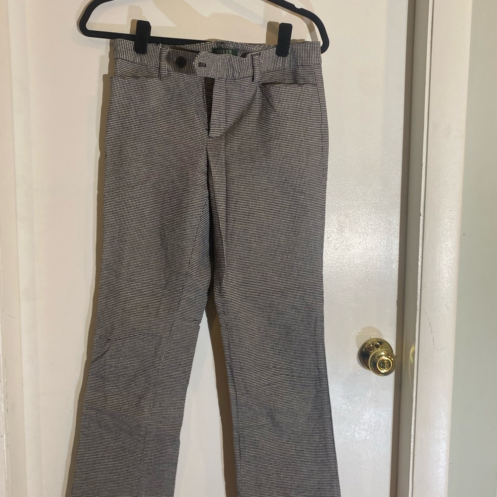 Ralph Lauren size 4 Petite Houndstooth flared pants!